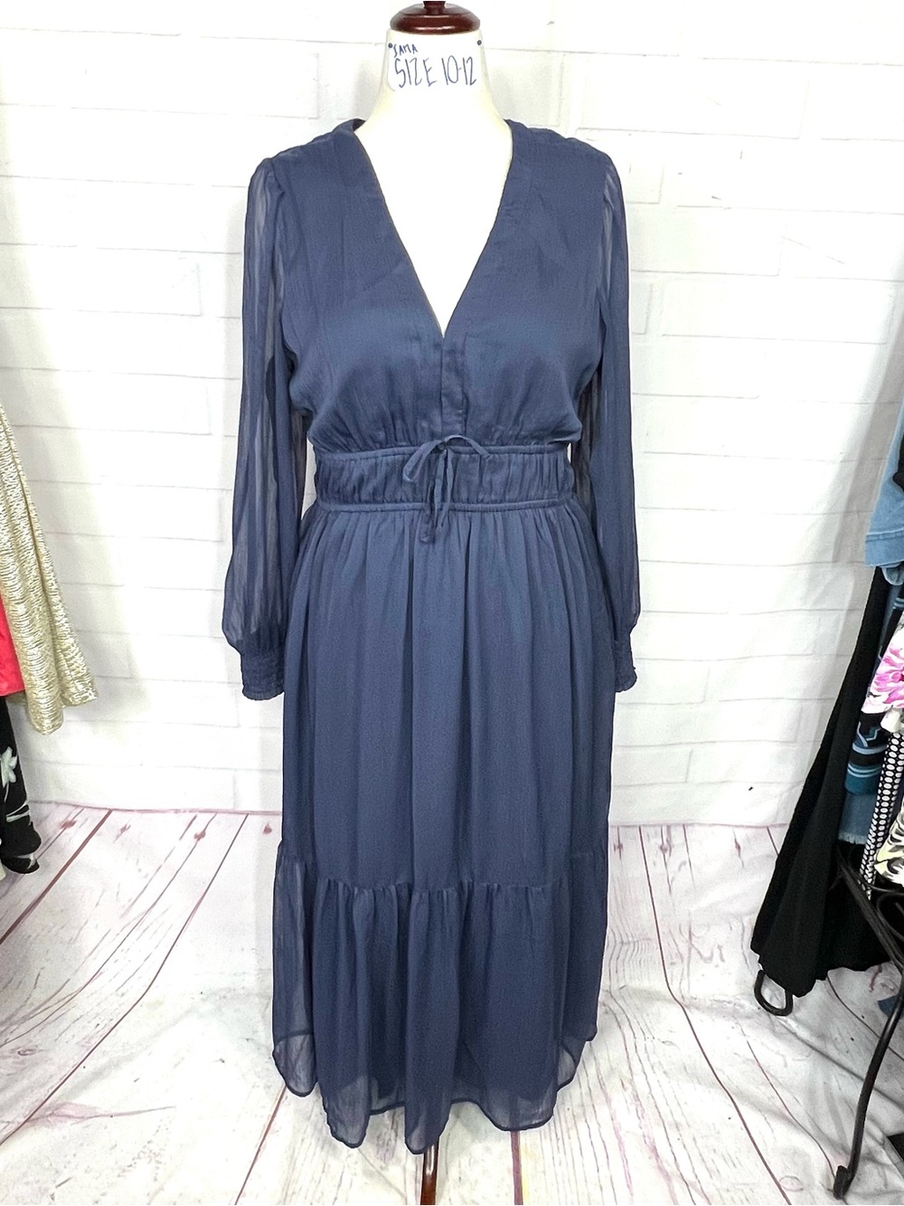 NWT🤩 |•OLD NAVY•| Pretty Navy Blue Dress Size Large